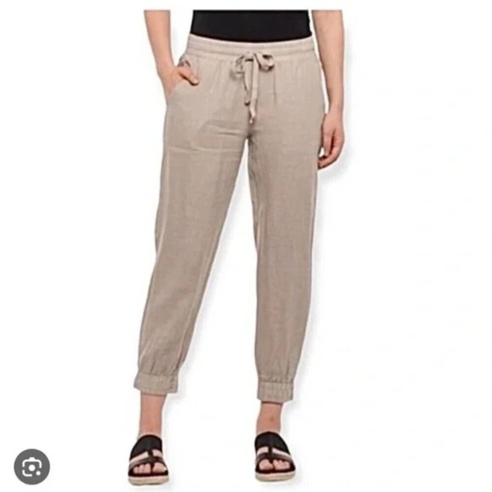 Anthropologie Cloth & Stone Taupe Brown High Rise Jogger Pants